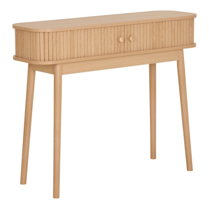 Consolă Nikko din lemn masiv - Finisaj natural, design scandinav - imagine 4