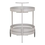 Cărucior Bar Beja din Oțel, Gri - Design Modern și Practic - imagine 3