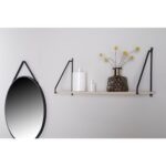 Etajeră Arnhem - Lemn Natural și Metal Negru, Design Scandinav - imagine 2