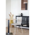 Set 2 Scaune Dining Madalena - Design Minimalist, Gri Deschis - imagine 2