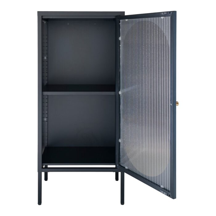 Vitrina Adelaide Neagră cu Uși din Sticlă - Design Modern și Elegant - imagine 5