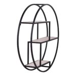 Etajeră Rotterdam Rotundă - Metal și Lemn Natural - imagine 4