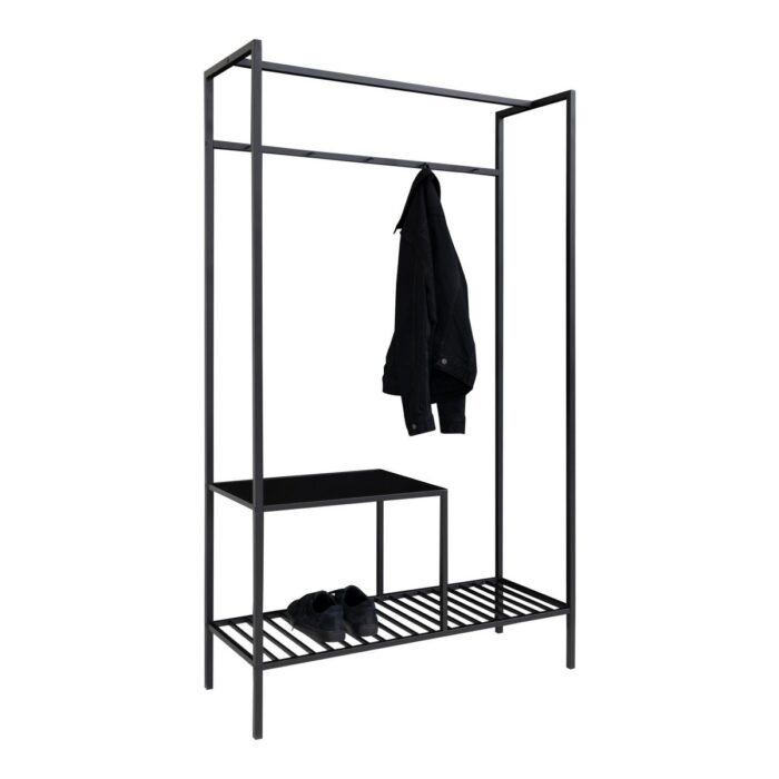 Dulap Vita - Design Elegant, Negru, 101x38x170 cm - imagine 5